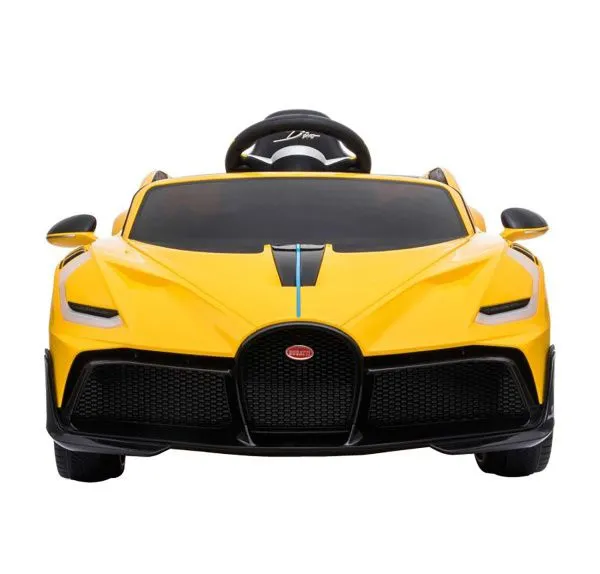 Детский электромобиль Bugatti Divo (желтый лак, 12V) - HL338