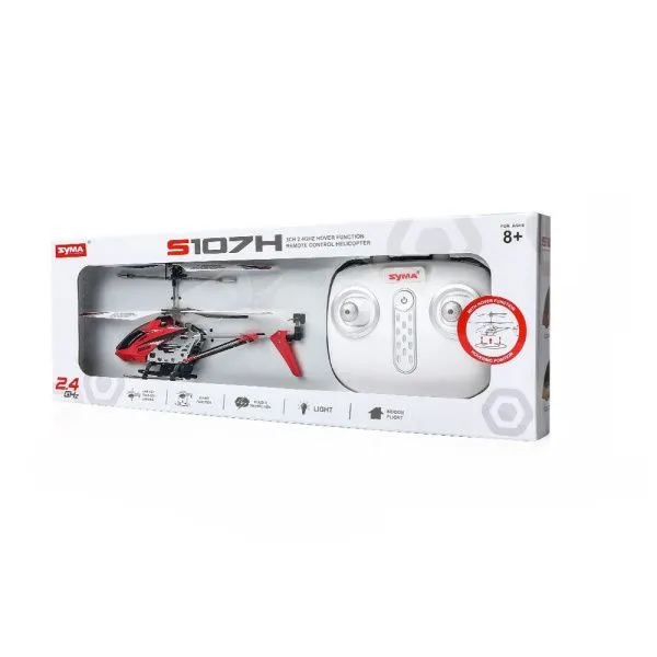 Радиоуправляемый вертолет Syma S107H RED 2.4G с функцией зависания - S107H