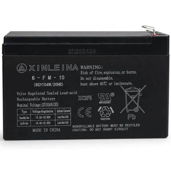 Аккумулятор XINLEINA 12V10Ah/20Hr - X-6FM10