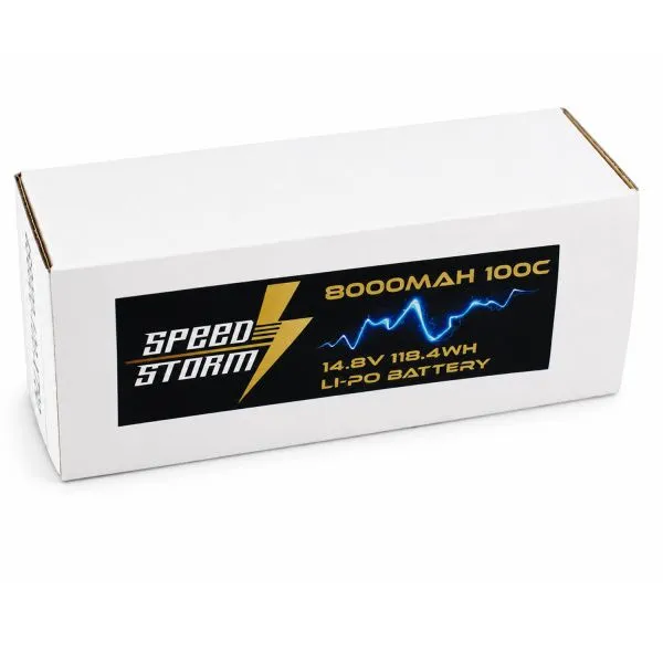 Аккумулятор Speed Storm Li-Po 14.8V 100C 8000 mAh Hard Case разъем XT60 - SS-4S8000-100-XT60