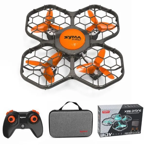 Квадрокоптер Syma X26PRO-E оранжевый с сумкой - SYMA-X26PRO-ER
