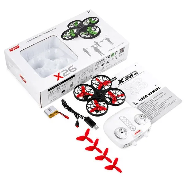 Радиоуправляемый квадрокоптер Syma X26 красный RTF 2.4G - SYMA-X26-RED