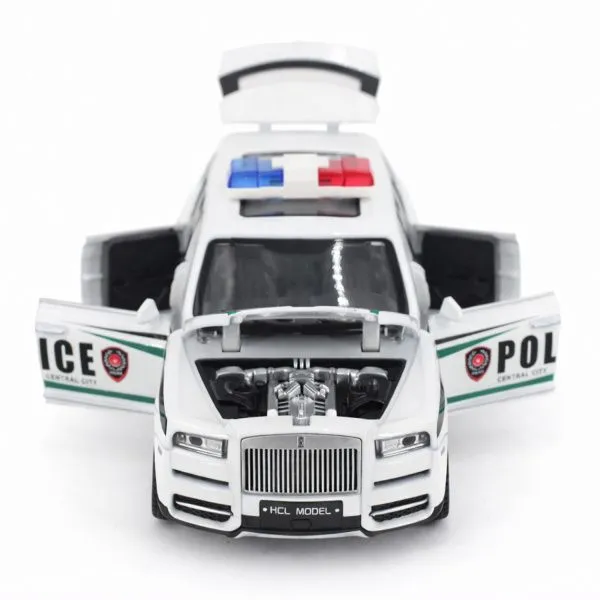 Радиоуправляемая металлическая полицейская машина Rolls-Royce Cullinan 1:22 - HCL-3606-WHITE