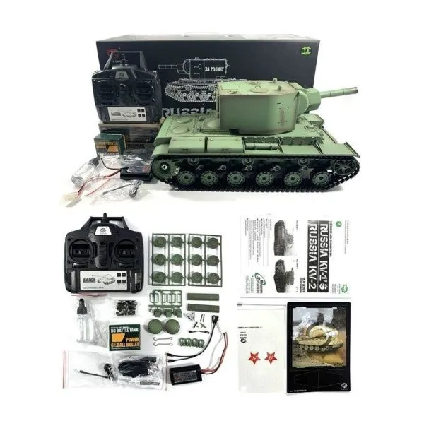 Радиоуправляемый танк Heng Long KV-2 (Россия) V7.0 масштаб 1:16 - 3949-1 V7.0