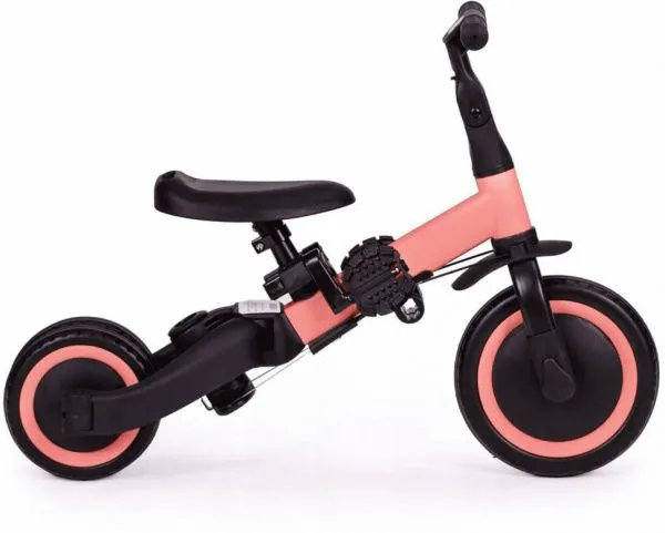 Детский беговел-велосипед 8в1 с крышей и ручкой, розовый - TR008C-PINK
