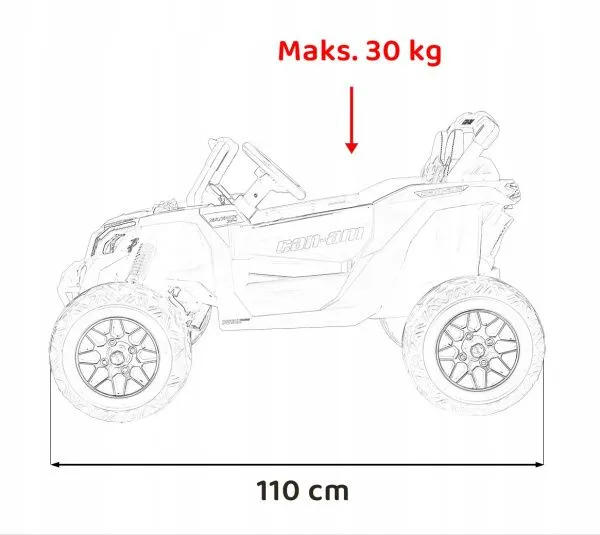 Детский электромобиль Багги Can-Am Maverick (24V, полный привод, белый) - DK-CA003-WHITE