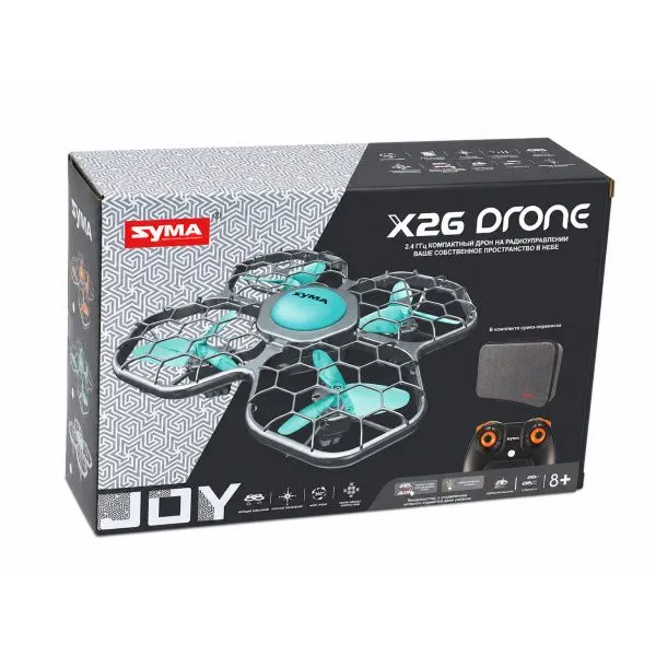 Квадрокоптер Syma X26PRO-E оранжевый с сумкой - SYMA-X26PRO-ER