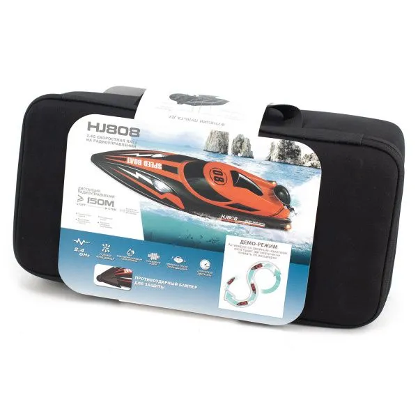 Радиоуправляемый катер Red SpeedBoat с сумкой (36 см, 25 км/ч) - HJ808-A1-BAG