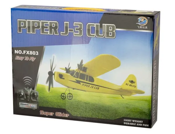 Радиоуправляемый самолет Piper Cub J3 для начинающих 2.4G - FX803-RED