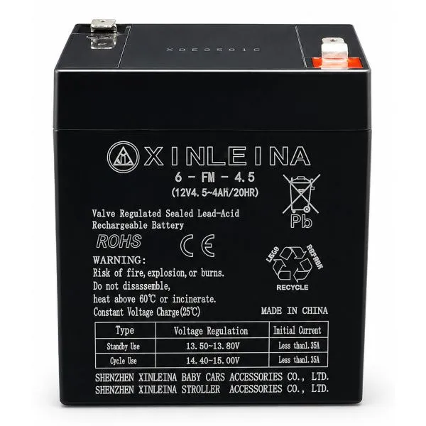 Аккумулятор XINLEINA 12V 4.5-4Ah/20Hr - 6-FM-4.5