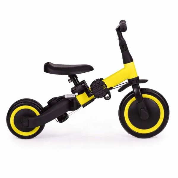Детский беговел-велосипед 8в1 с крышей и ручкой, желтый - TR008C-YELLOW