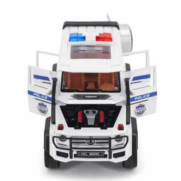 Радиоуправляемая металлическая полицейская машина Mercedes G500 1:22 - HCL-3608-WHITE