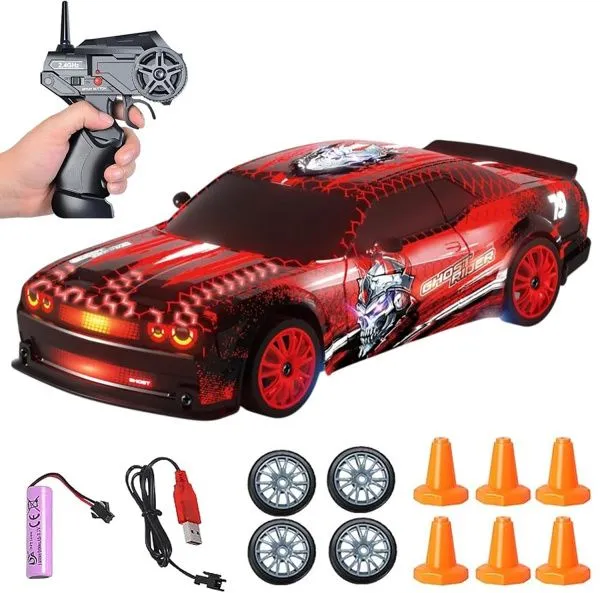 Радиоуправляемая машина для дрифта Dodge (19 см, 15 км/ч, сменные колеса, фишки) - SC24A24