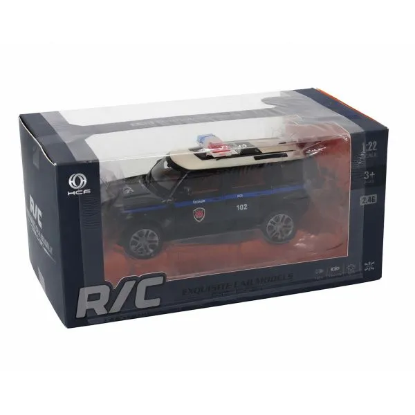 Радиоуправляемая металлическая полицейская машина Land Rover Defender 1:22 - HCL-3610-BLACK