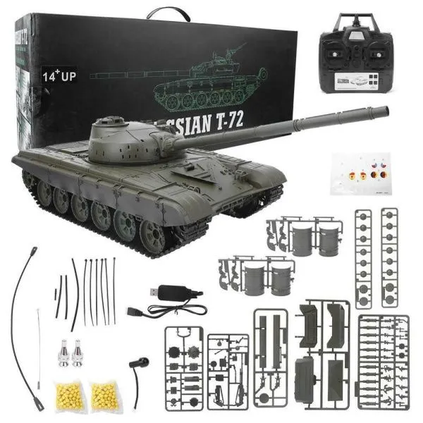 Радиоуправляемый танк Heng Long Т-72 S version V7.0 масштаб 1:16 RTR 2.4GHz - 3939-1Upg V7.0