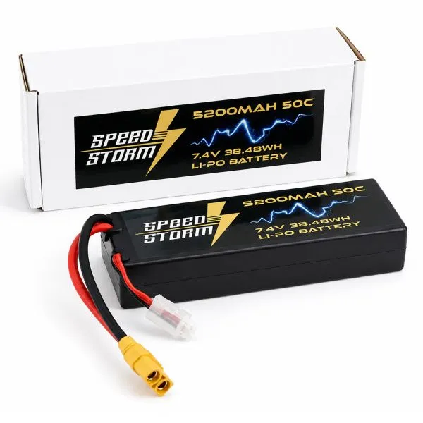 Аккумулятор Speed Storm Li-Po 7.4V 50C 5200 mAh Hard Case разъем XT90 - SS-2S5200-50-XT90