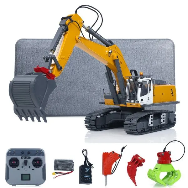 Радиоуправляемый экскаватор 4in1 HUINA с зубчато-винтовым приводом 1:18 - K5901-100S