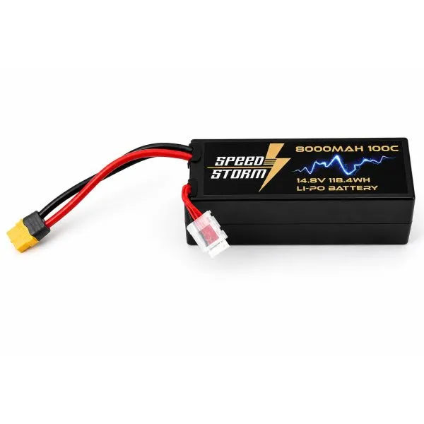 Аккумулятор Speed Storm Li-Po 14.8V 100C 8000 mAh Hard Case разъем XT60 - SS-4S8000-100-XT60