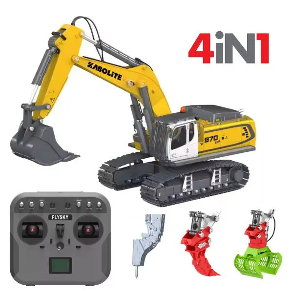 Радиоуправляемый экскаватор 4in1 HUINA с зубчато-винтовым приводом 1:18 - K5901-100S