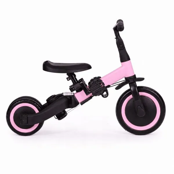 Детский беговел-велосипед 4в1 с родительской ручкой, розовый - TR007-PINK