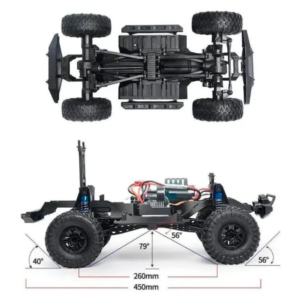 Радиоуправляемый краулер HB Beast Climbing (44 см, 4WD, 1:10) - HB-ZP1008