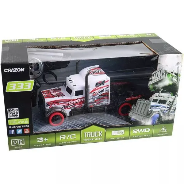 Радиоуправляемый грузовик - тягач FASTER BEAST (2WD, акб, 1:16) - GM1929-RED