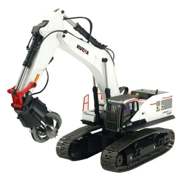 Радиоуправляемый экскаватор белый HUI NA TOYS масштаб 1:14 2.4G - HN1594-WHITE
