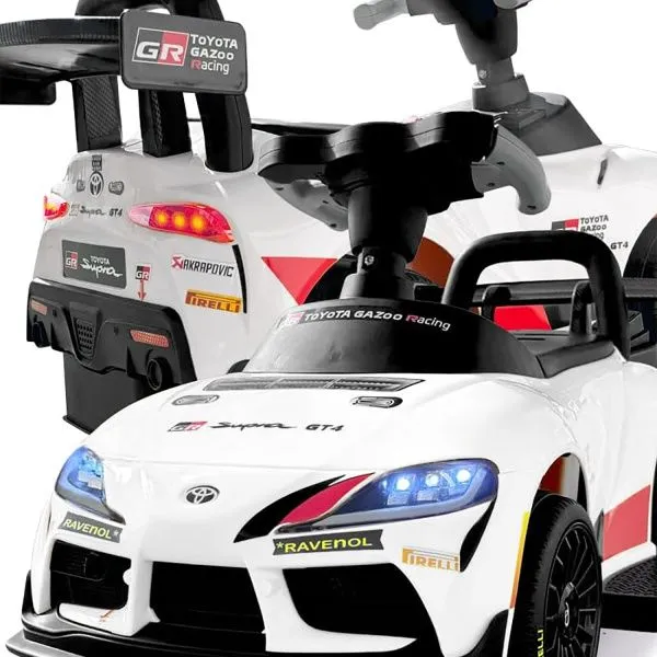 Электромобиль каталка Toyota GR SUPRA GT4 (6V, EVA, пульт) - SMT-519-WHITE