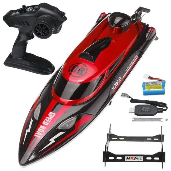 Радиоуправляемый катер Red SpeedBoat с сумкой (36 см, 25 км/ч) - HJ808-A1-BAG